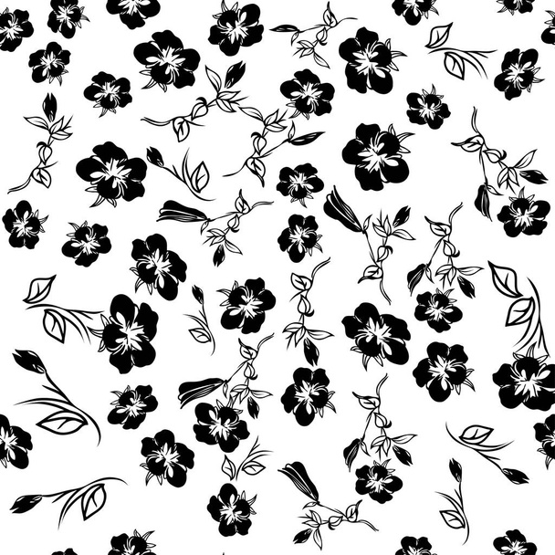 Floral seamless texture with flowers. - Vektor, Bild
