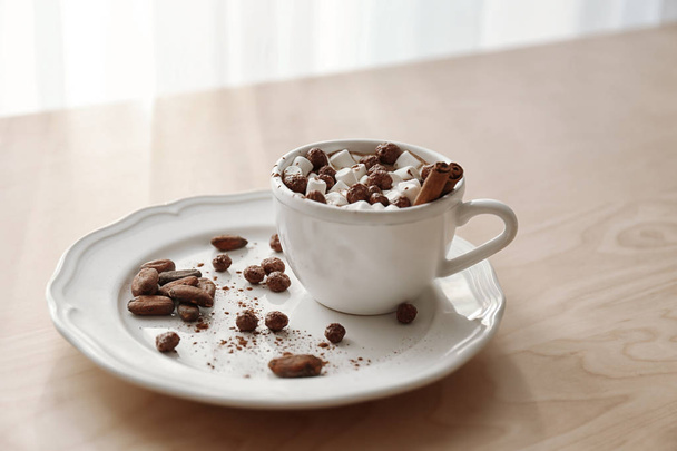 Composition with tasty cocoa - Фото, зображення