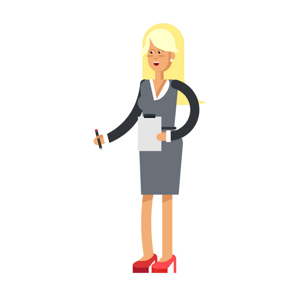 Business woman. Secretary woman. - Vetor, Imagem