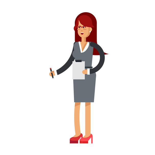 Business woman. Secretary woman. - Vetor, Imagem