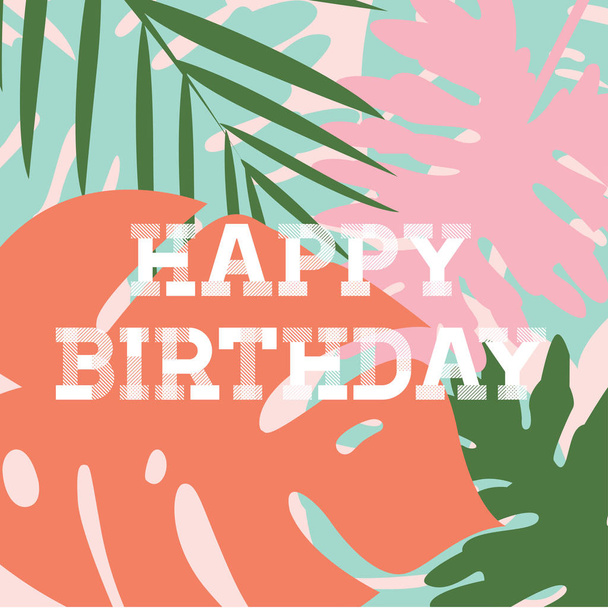 Summer birthday layout template - Vector, Image
