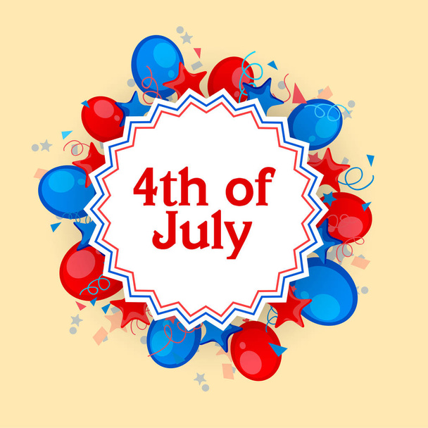 4th of July celebration background. - Διάνυσμα, εικόνα