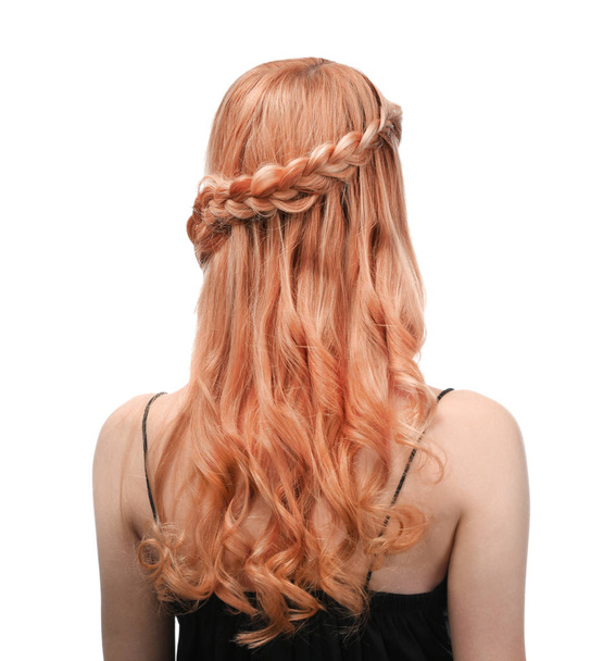 Femme aux cheveux blonds fraise
  - Photo, image