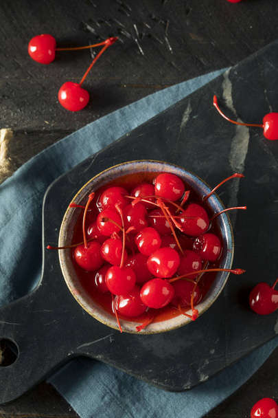 Sweet Red Maraschino Cherries - Photo, image