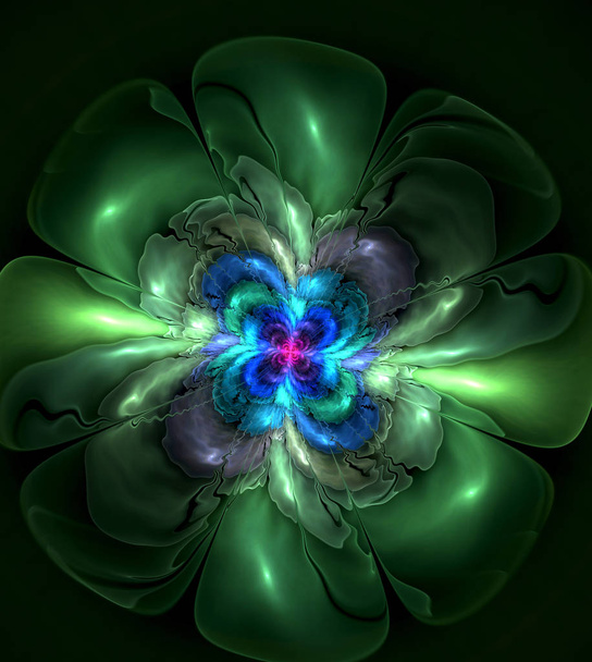 abstracte bloemen fractale vorm - Foto, afbeelding