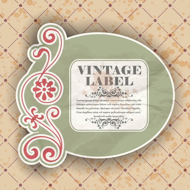 Vintage Frame Label - Vektor, Bild