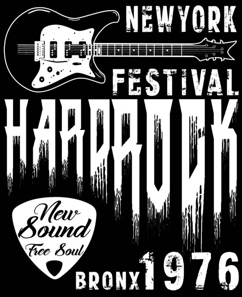 Hard Rock Music Poster - Vector, Image