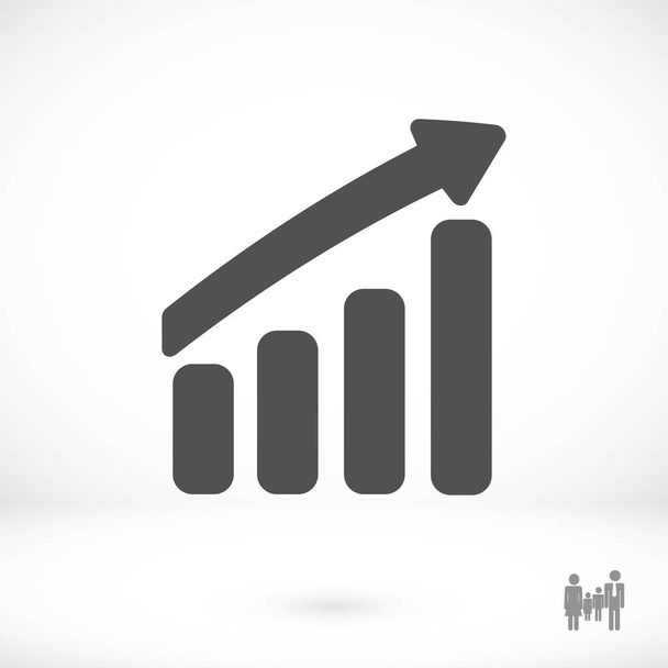 Business graph icon - Vector, Image
