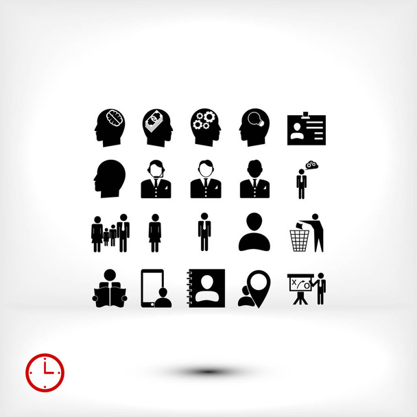 Businessman icons set - Vetor, Imagem