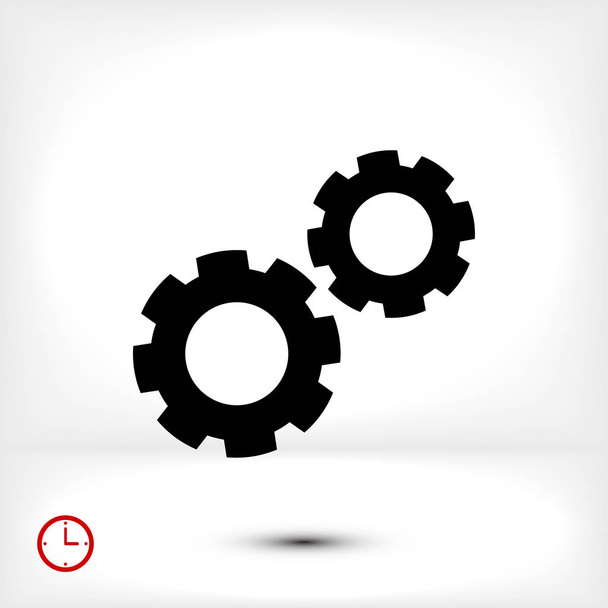 Simple gears icon - Vector, Image