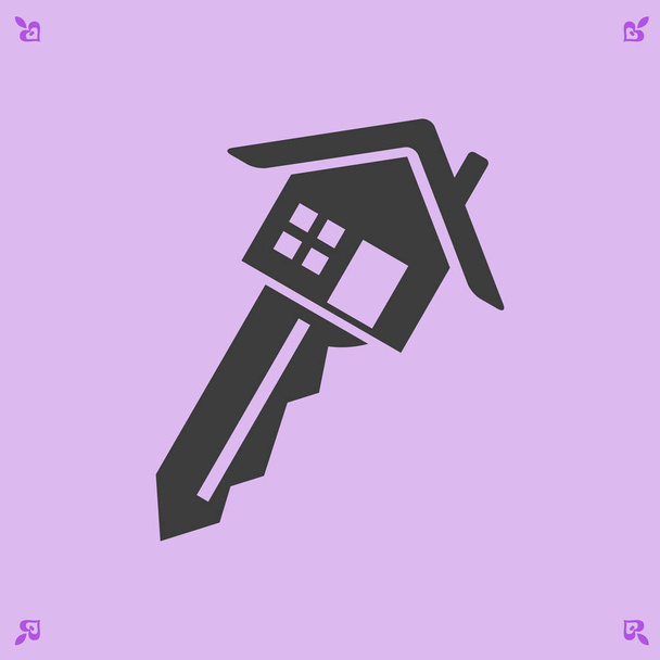 Casa icono clave
 - Vector, Imagen