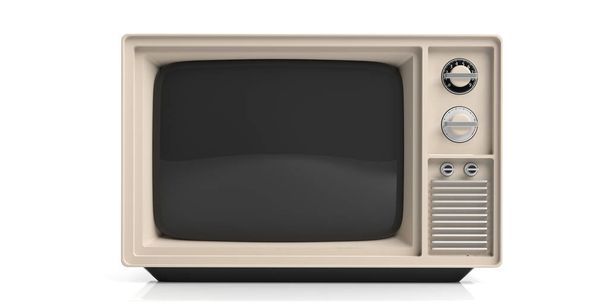 Vintage TV on white background. 3d illustration - Photo, Image