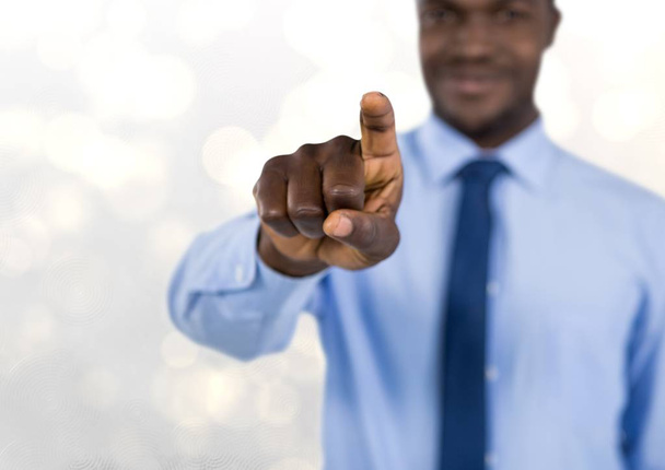 Businessman pointing with focus - Foto, Imagen