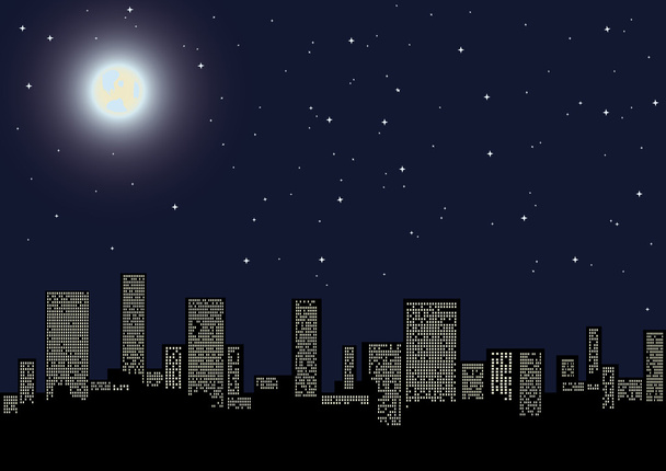 Night city - Vector, Image
