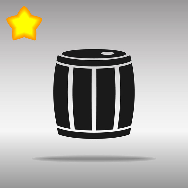 Βαρέλι μαύρο σύμβολο λογότυπο κουμπί εικονίδιο - Διάνυσμα, εικόνα