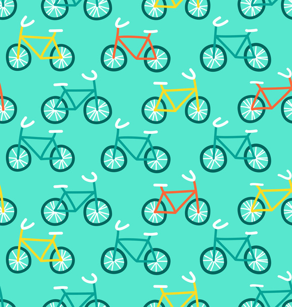 Bicycles pattern - Vektor, kép