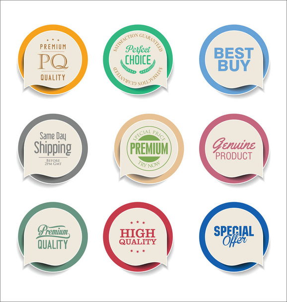Modern badges and labels collection - Vettoriali, immagini