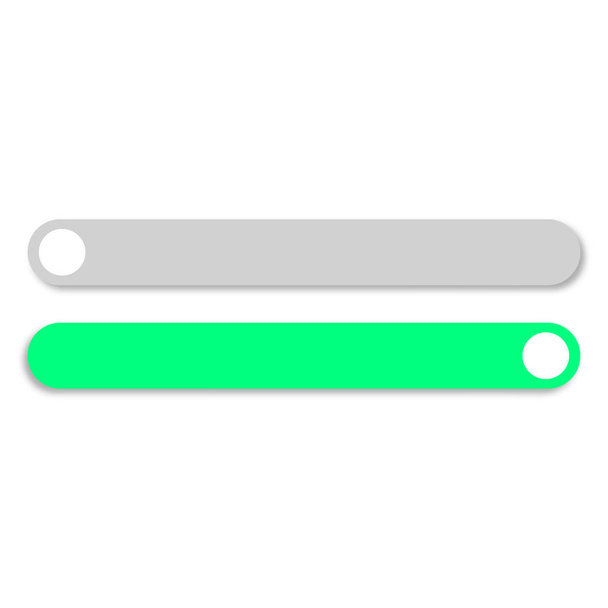 Interruptor vetor ícone, cinza sobre, verde fora
 - Vetor, Imagem