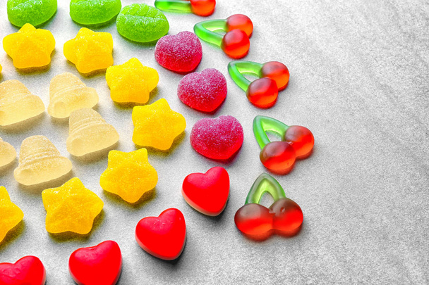 Composition of tasty jelly candies  - Fotoğraf, Görsel