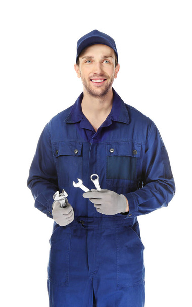 Handsome auto mechanic  - Photo, image