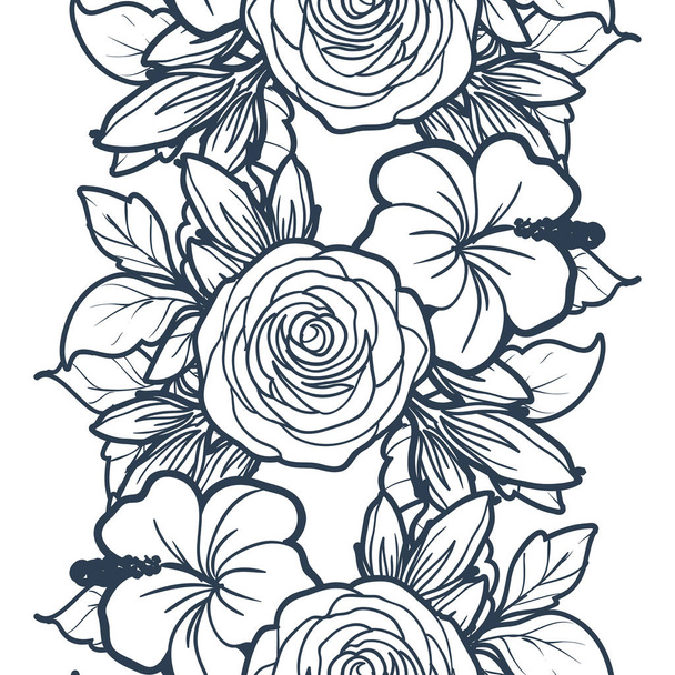 Seamless flower pattern - Vetor, Imagem