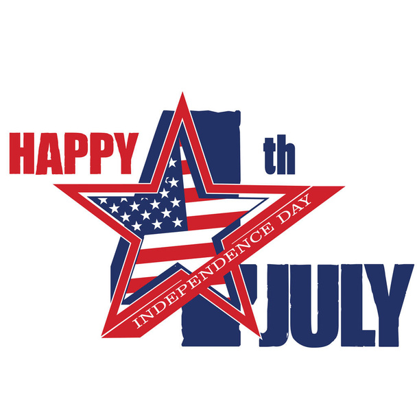 Symbool van 4 juli, Onafhankelijkheidsdag. Vectorillustratie - Vector, afbeelding
