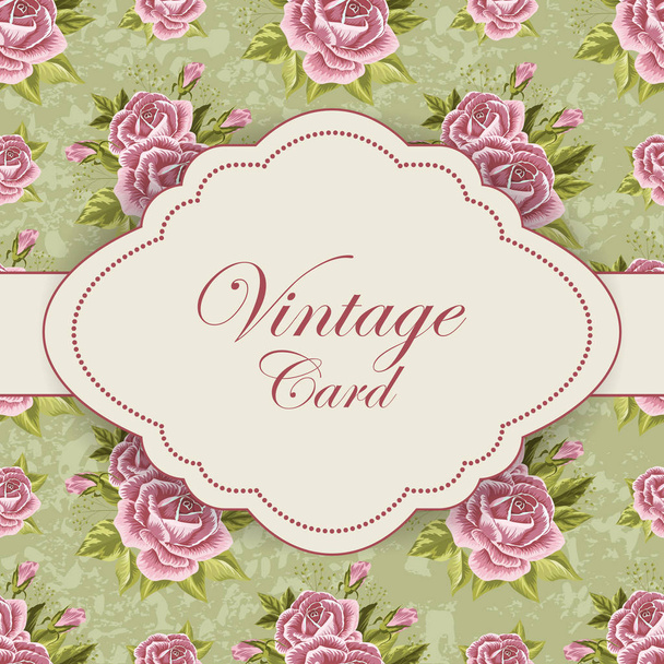 Beautiful vintage card - Vector, Image