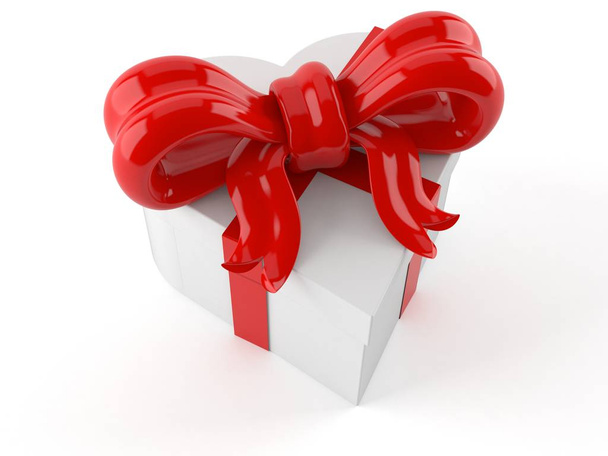 Gift in heart shape - Φωτογραφία, εικόνα
