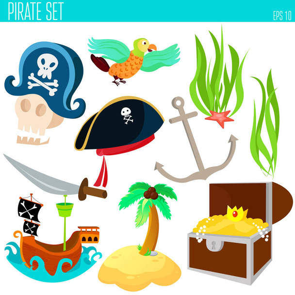 Golden age pirate adventures toy - Vector, Image