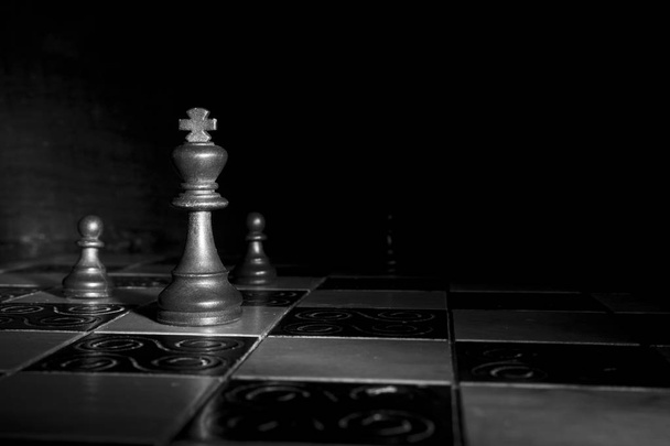 Chess photographed on a chess board - Foto, Imagen