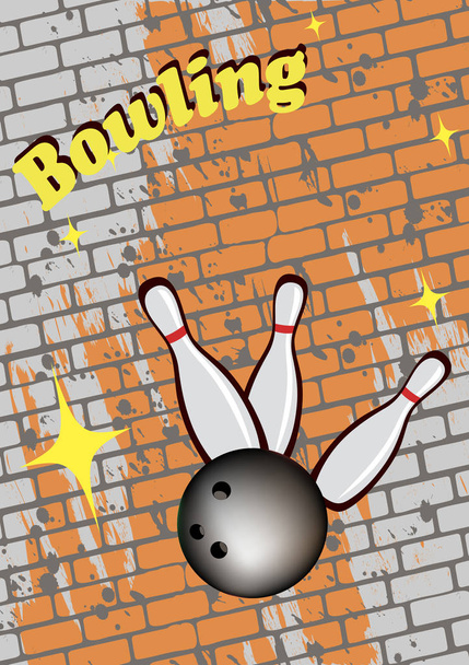 Bowling background.Abstract illustration - Photo, Image