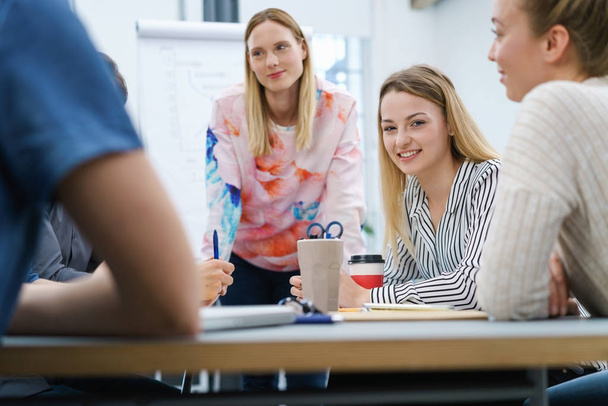 Group of young women in a business meeting - Photo, Image