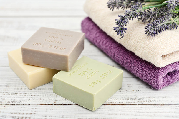 Enriched with Shea Butter 100% vegetal soaps - Фото, зображення