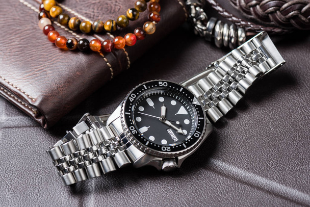 luxury stainless steel wristwatch - Photo, Image