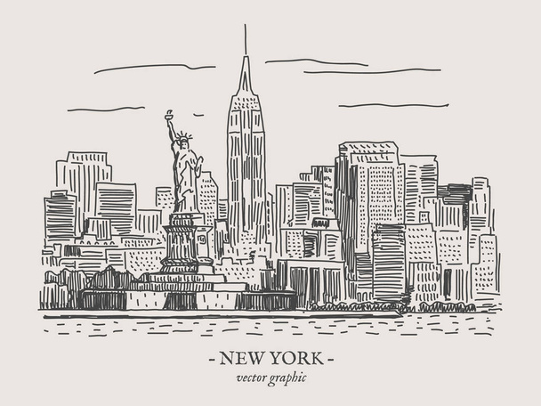 New York Vintage Vektor-illustration - Vektor, Bild
