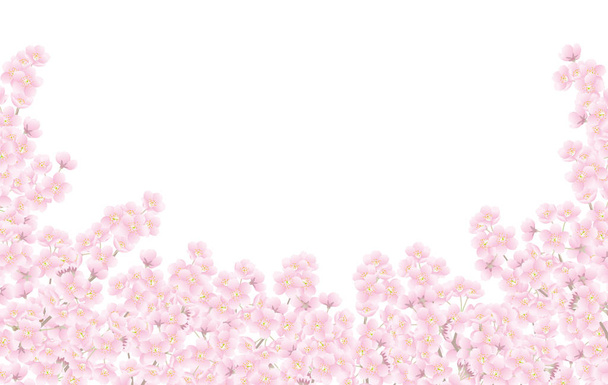 桜の花の背景素材 - ベクター画像