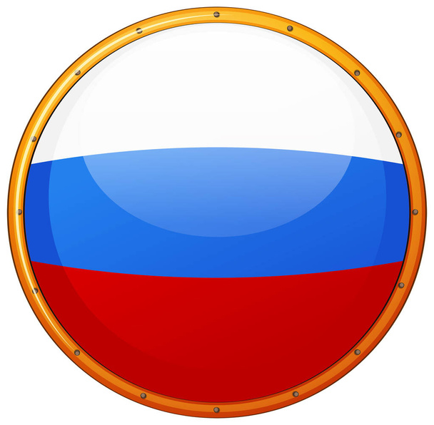 Venäjän lippu pyöreässä kehyksessä
 - Vektori, kuva