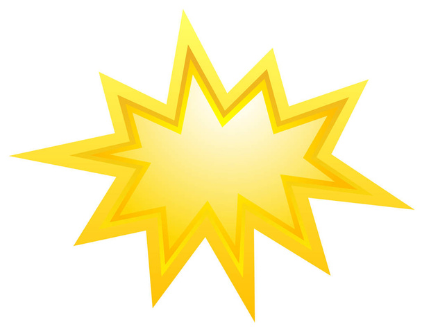 Yellow bursting icon - Vector, Image
