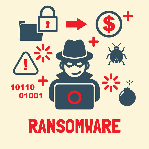 Векторный дизайн атак ransomeware
 - Вектор,изображение