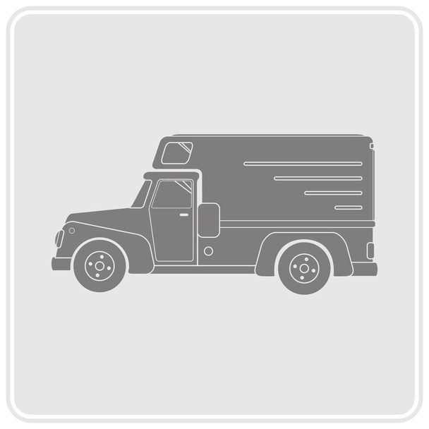 çiftlik kamyon simgesiyle  - Vektör, Görsel