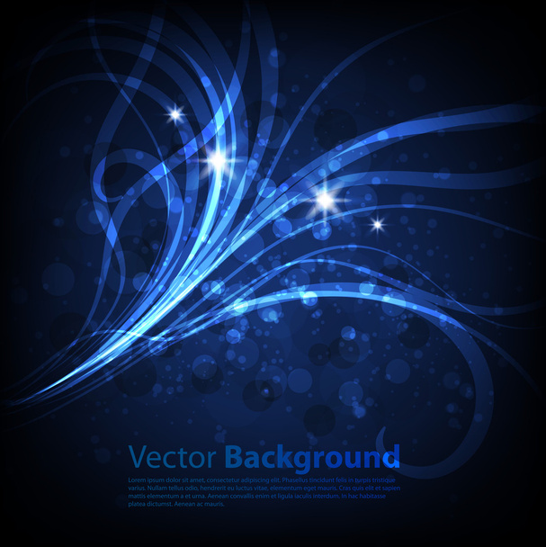 Luxury bright blue abstract greeting card. Vector - Vetor, Imagem
