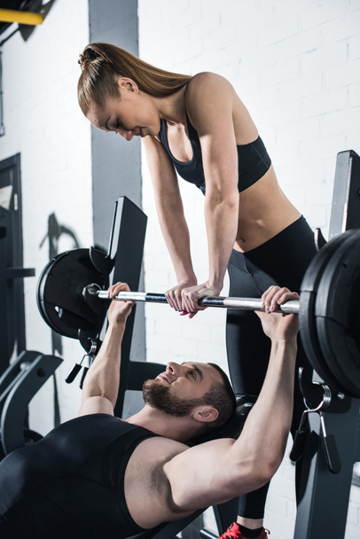 Man and woman in gym  - Fotografie, Obrázek