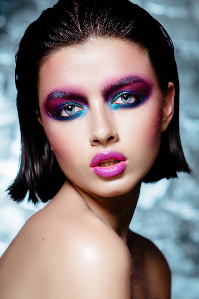 woman with Art make-up on face  - Fotografie, Obrázek