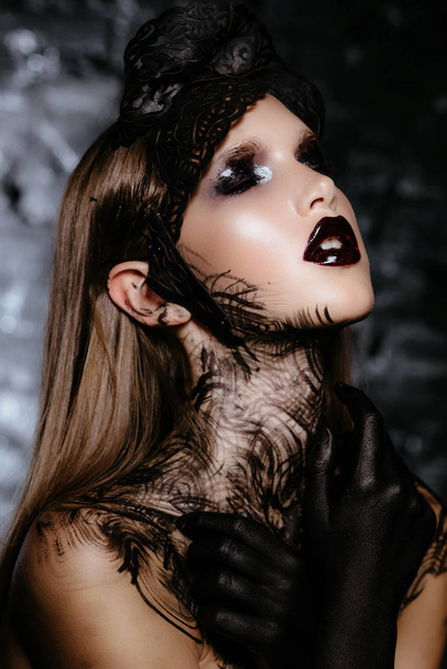 dark queen of Halloween - Foto, Imagen
