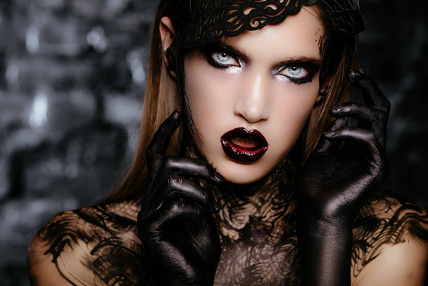 dark queen of Halloween - Photo, image