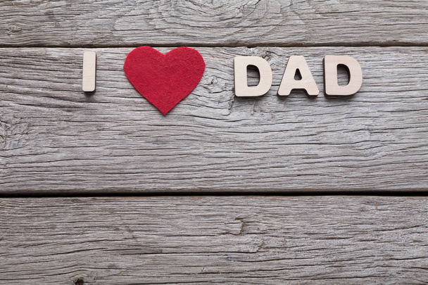 Happy Fathers Day card on rustic wood background - Photo, Image