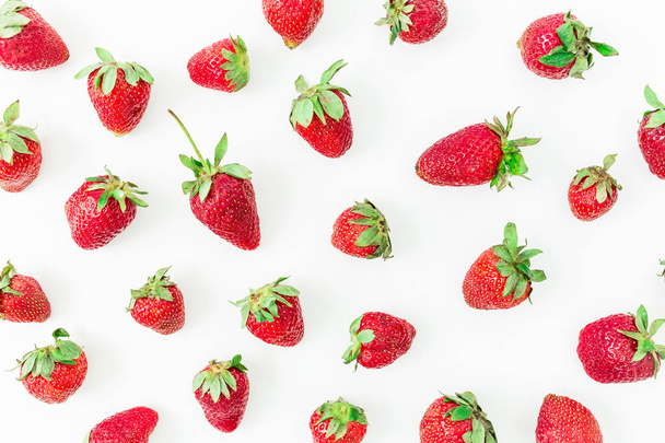 Strawberries  on white background. - Fotó, kép