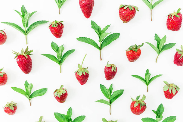 Strawberries  on white background. - Фото, зображення