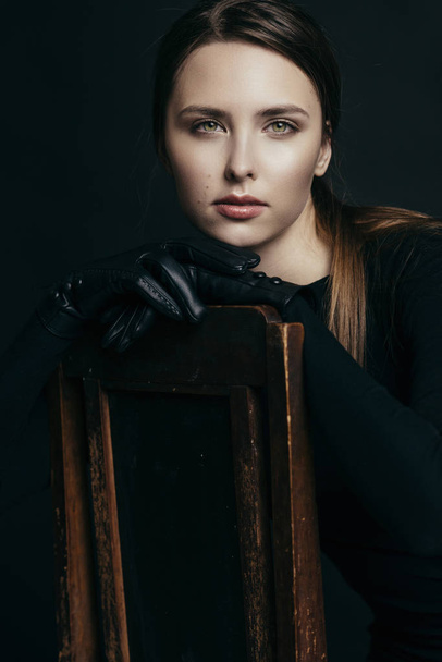 woman in black dress - Valokuva, kuva