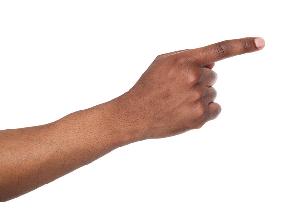 Hand gestures - man pointing away, isolated - Zdjęcie, obraz